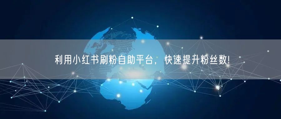 利用小红书刷粉自助平台,快速提升粉丝数!