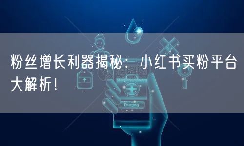 粉丝增长利器揭秘:小红书买粉平台大解析!